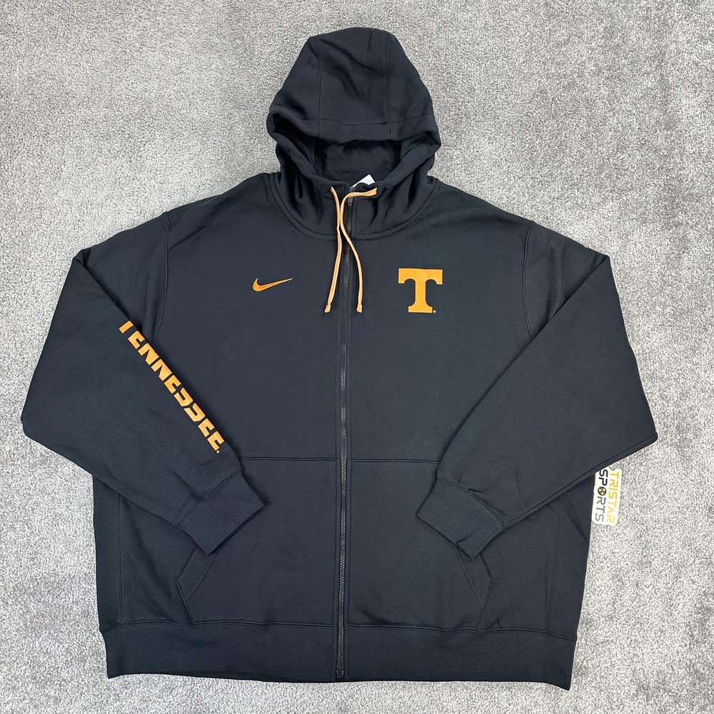 Tennessee Volunteers Hoodie Mens 3XL Black Full Zip Fleece Nike PE Team Issue